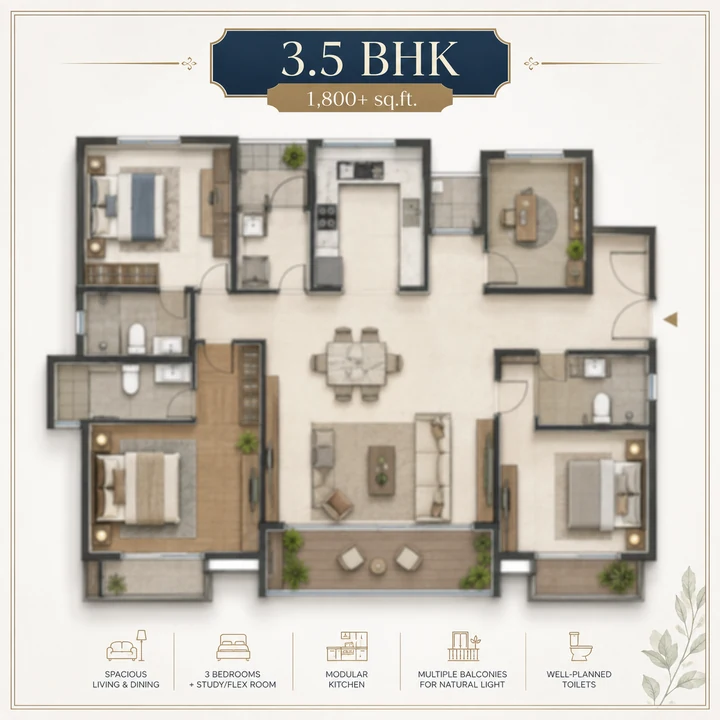 Prestige Avon 3.5 BHK floor plan layout Prestige Avon 3.5 BHK floor plan layout